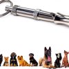 Dog Whistle Uxcell Adjustable Pitch Whistle with Keychain Silver Tone-4
