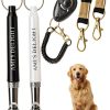Ami's Delight Dog Whistle Set of 5 | 2PCS Premium Quality Adjustable Dog Whistles with 2 Black Lanyards and a Dog Clicker | Ultrasonic Dog Whistle to Stop Barking Neighbors Dog-0