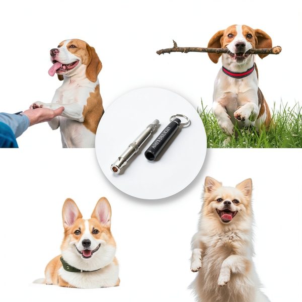 Ami's Delight Dog Whistle Set of 5 | 2PCS Premium Quality Adjustable Dog Whistles with 2 Black Lanyards and a Dog Clicker | Ultrasonic Dog Whistle to Stop Barking Neighbors Dog-6