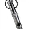 Silver Pets Whistle Adjustable Pet Training Sound Control Stainless Steel Puppy Bark Whistles with Suspendable Key Chain Dogs Training and Behavior Aids-0