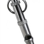 Silver Pets Whistle Adjustable Pet Training Sound Control Stainless Steel Puppy Bark Whistles with Suspendable Key Chain Dogs Training and Behavior Aids-0