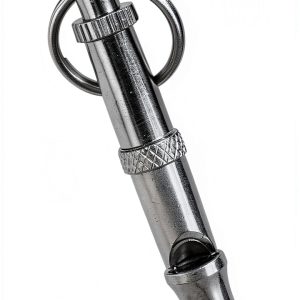 Silver Pets Whistle Adjustable Pet Training Sound Control Stainless Steel Puppy Bark Whistles with Suspendable Key Chain Dogs Training and Behavior Aids-0