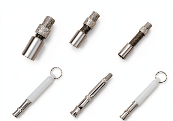 Dog Whistle Adjustable Ultrasonic Silent Training with Lanyard 2 Pack-0
