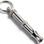 Dog Whistle Uxcell Adjustable Pitch Whistle with Keychain Silver Tone-0