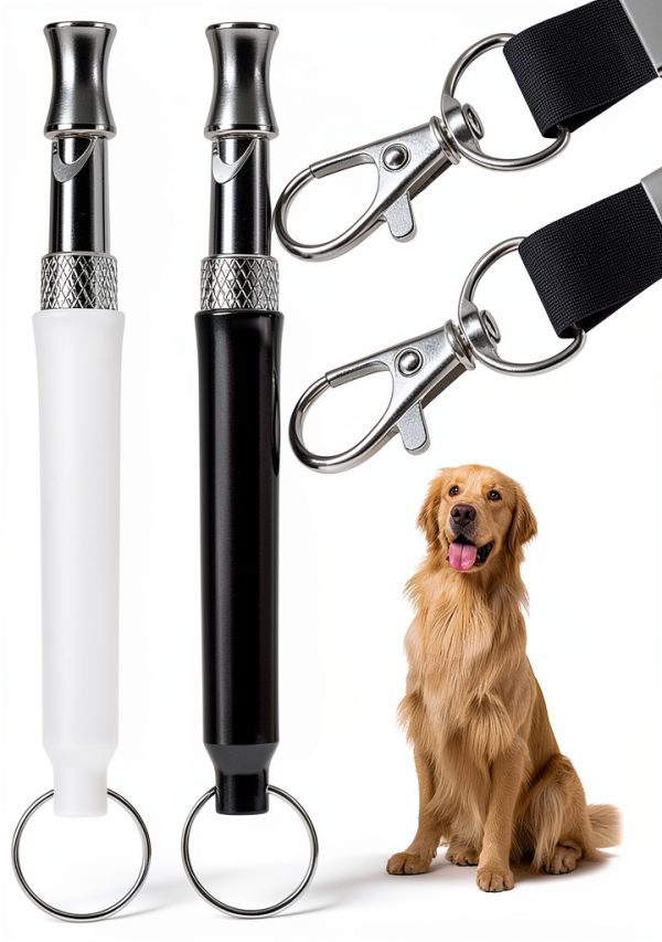 Dog Whistle mgmooa Ultrasonic Silent Whistle with Lanyard 2pcs-0