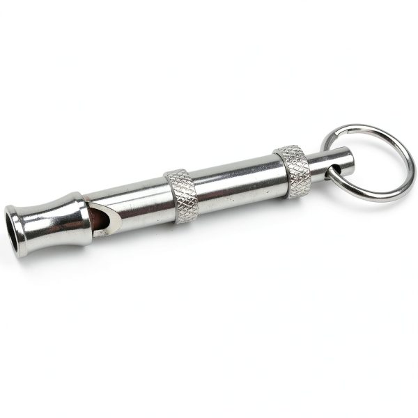 Silver Pets Whistle Adjustable Pet Training Sound Control Stainless Steel Puppy Bark Whistles with Suspendable Key Chain Dogs Training and Behavior Aids-4