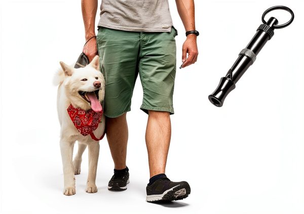 Dog Whistle Uxcell Adjustable Pitch Whistle with Keychain Silver Tone-2