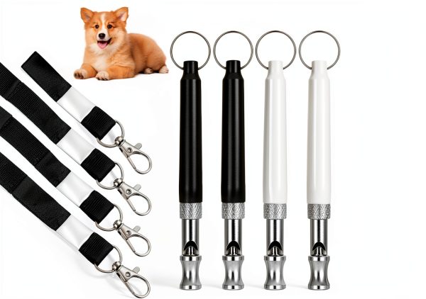 Dog Whistle 4 Pack Ultrasonic Silent Training by Skrfren Black-0
