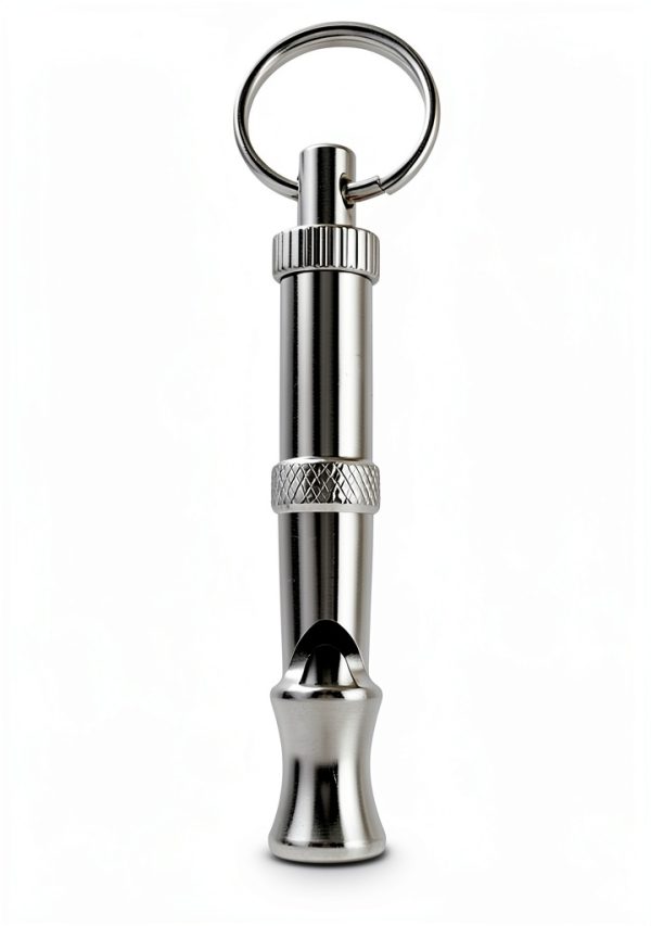 Dog Whistle Uxcell Adjustable Pitch Whistle with Keychain Silver Tone-5