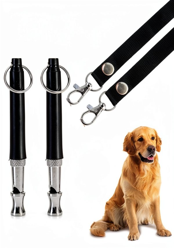 Dog Whistle BMHNOONE Adjustable Ultrasonic Training Whistle 2-Pack-0
