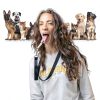 Dog Whistle to Stop Barking, 2 Pack Ultrasonic Silent Adjustable Training Whistle with Lanyard (Black+White)-2