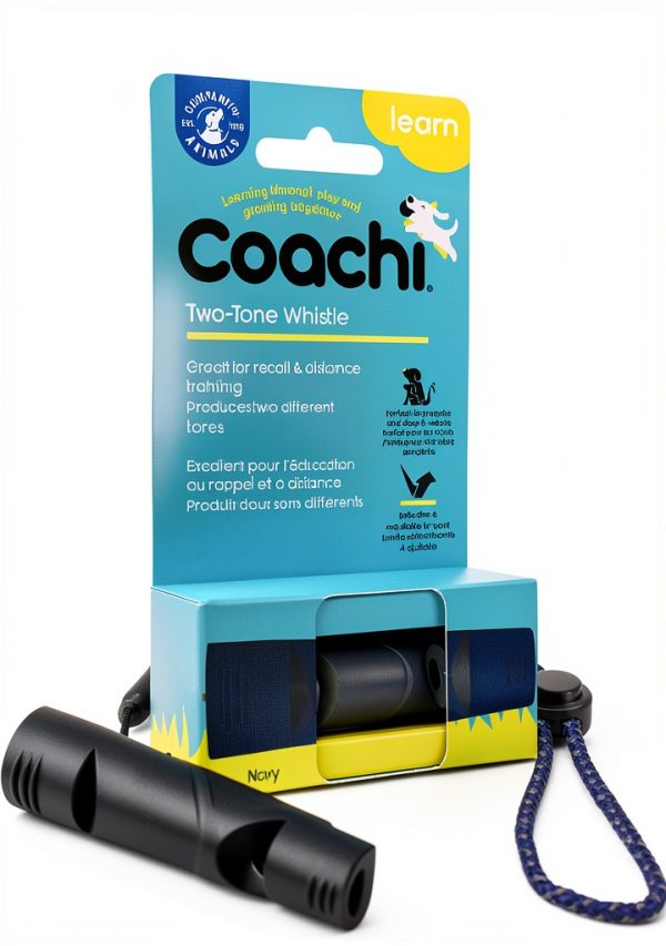 Coachi Two Tone Whistle Dog Whistle Adjustable Reflective Lanyard-0