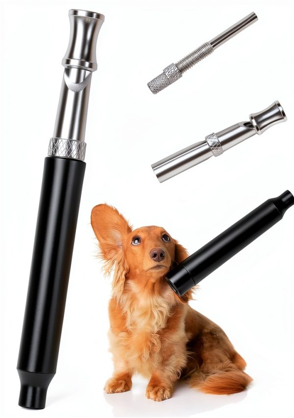 2 Pack Dog Whistle, Dog Whistle to Stop Barking Neighbors Dog, Adjustable Ultrasonic Silent Dog Whistle, Professional Recall Dog Training Whistles, with Lanyard (Black and White)-1