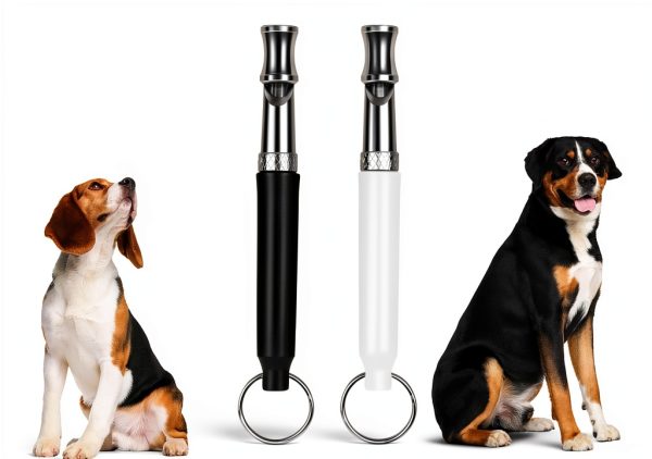 2 Pack Dog Whistle, Dog Whistle to Stop Barking Neighbors Dog, Adjustable Ultrasonic Silent Dog Whistle, Professional Recall Dog Training Whistles, with Lanyard (Black and White)-6
