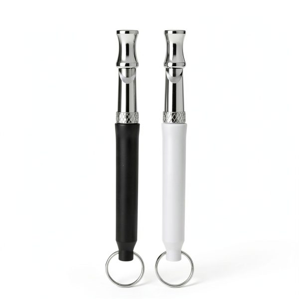 Dog Whistle to Stop Barking, 2 Pack Ultrasonic Silent Adjustable Training Whistle with Lanyard (Black+White)-4