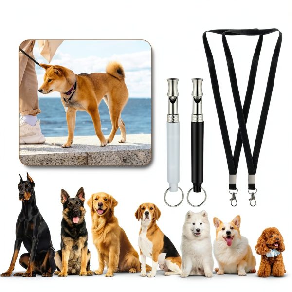 Dog Whistle 2 Pack Ultrasonic Silent Adjustable Lanyard by EupHHonycs-5