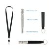 Dog Whistle to Stop Barking, 2 Pack Ultrasonic Silent Adjustable Training Whistle with Lanyard (Black+White)-1