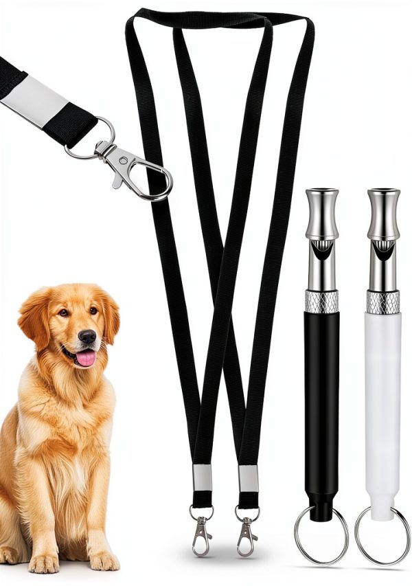 Dog Whistle 2 Pack Ultrasonic Silent Adjustable Lanyard by EupHHonycs-0