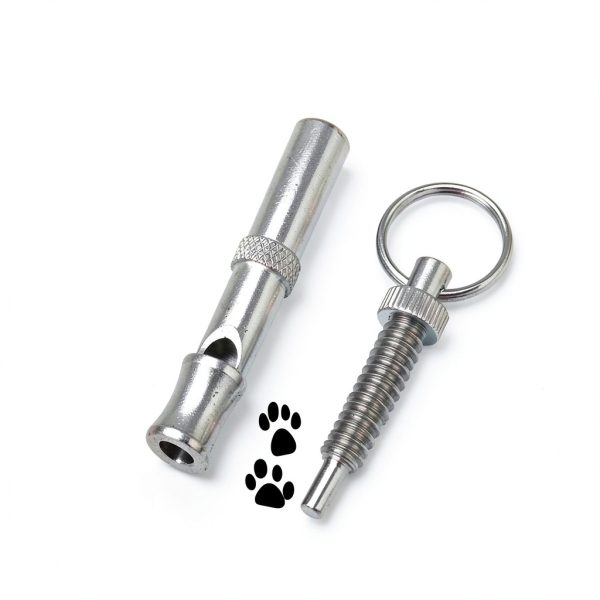Silver Adjustable Ultrasonic Dog Whistle Jinshining Portable Training-4