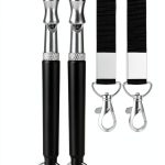 Dog Whistle NIKIMORE 2-Pack Silent Ultrasonic Lanyard Black/White-0