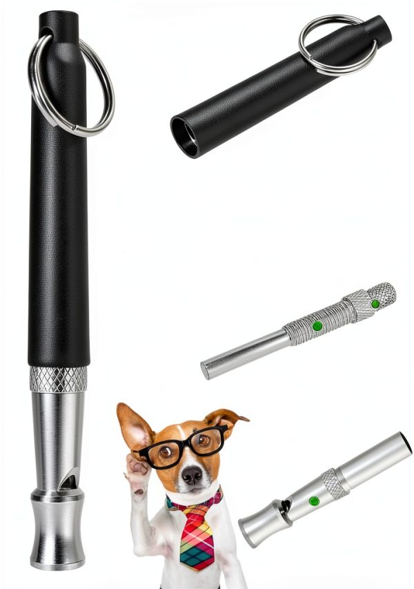 Dog Whistle NIKIMORE 2-Pack Silent Ultrasonic Lanyard Black/White-4